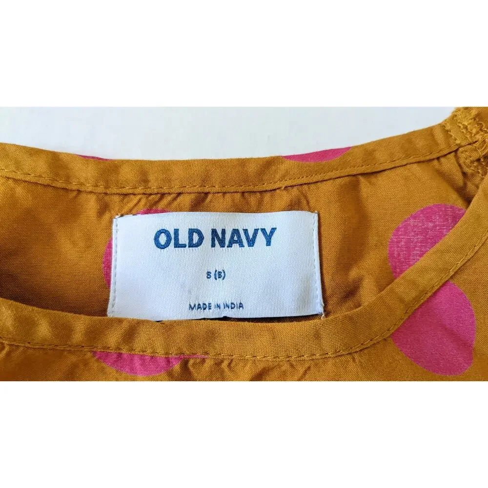 ON Mustard & Pink Dot Dress Sz6
